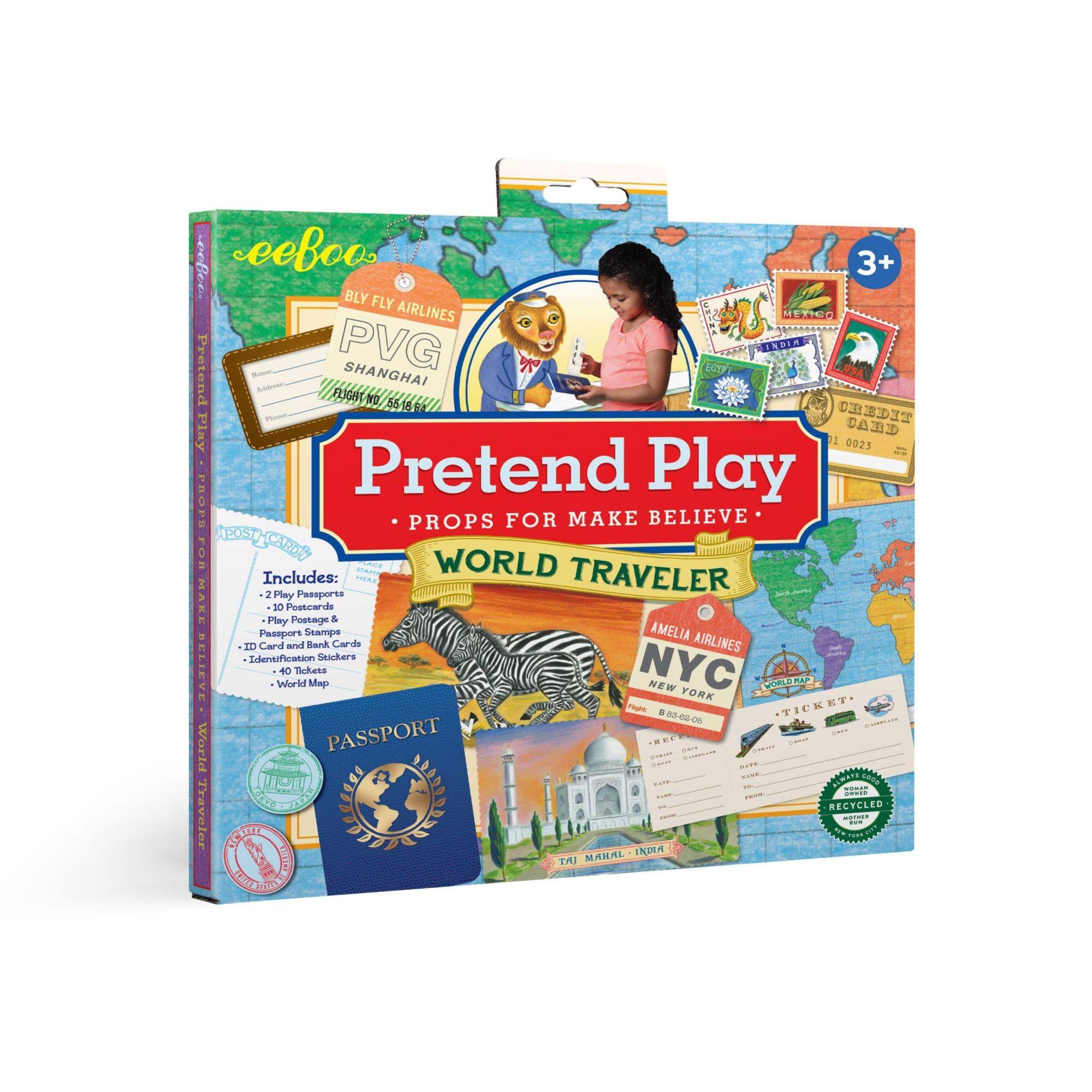 eeBoo World Traveler Pretend & Role Play Activity Set